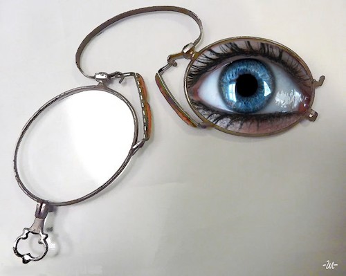 Cartoon: Lorgnette (medium) by zu tagged lorgnette,eye,ogle