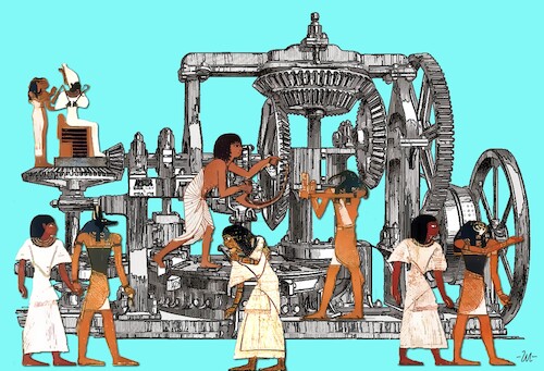 Cartoon: Machine (medium) by zu tagged ancient,machine,egypt