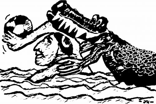 Cartoon: twist (medium) by zu tagged water,polo,twist,crocodile