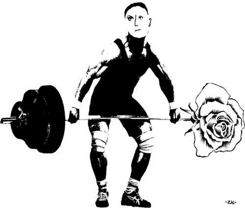 Cartoon: wightlifting (medium) by zu tagged flower,rose,sport,wightlifting