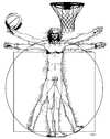 Cartoon: Basketball (small) by zu tagged vitruvian,basketball,leonardo