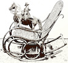 Cartoon: Pension (small) by zu tagged pension,equestrian,statue,napoleon
