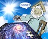 Cartoon: Universe (small) by zu tagged universe,creation,puzzle