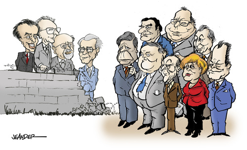 Cartoon: German bundeskanzlers (medium) by jeander tagged stoph,willi,ulbricht,walter,honecker,erich,krenz,egon,kiesinger,georg,kurt,kohl,schröder,gerhard,brandt,willy,merkel,angela,adenauer,konrad,erhard,ludwig,schmidt,helmut,leaders,bundeskanzlers,germany,deutschland,bundeskanzler,angela merkel,angela,merkel