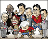 Cartoon: US presidential election 2012 (small) by jeander tagged us election president campaign candidates republicans republican party ron paul herman cain michele bachmann mitt romney newt gingrich jon huntsman rick perry och santorum