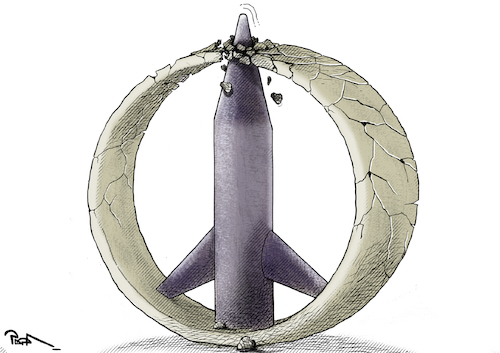 Cartoon: Peace at stake (medium) by Popa tagged peace,war,conflicts,weapons,world