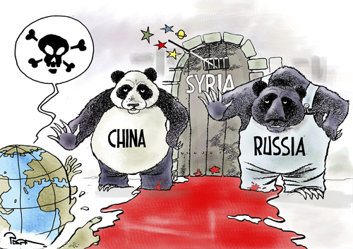 Cartoon: Syria situation (medium) by Popa tagged syria02