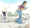 Cartoon: Modern parenting (small) by Popa tagged parenting,parents,generations,children,mobile,phone,internet