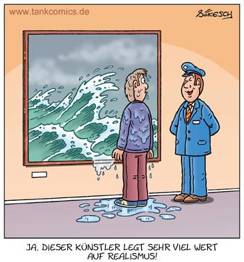 Cartoon: neulich im museum (medium) by pentrick tagged tankcomics,comics,tank,cartoon,bökesch,gerd,sea,meer,wet,naß,ocean,ozean,bild,art,kunst,besucher,museum