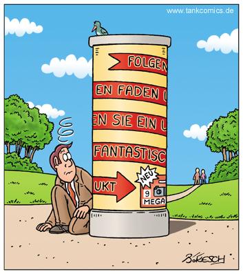 Cartoon: rundgang (medium) by pentrick tagged werbung,advertising,rundherum,round,about,man,mann,