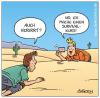 Cartoon: survival (small) by pentrick tagged wüste desert überleben survival sand training hitze heat gerd bökesch cartoon tank comics tankcomics