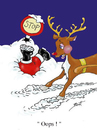 Cartoon: Sorry Santa ! (small) by andybennett tagged rudolph,oops,sorry,santa,christmas,andy,bennett