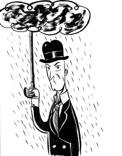 Cartoon: RAIN MAN (medium) by Jorge Fornes tagged sketchbook