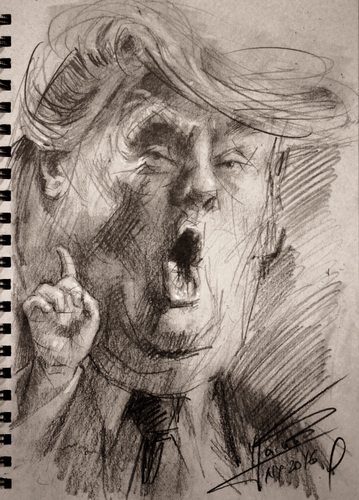 Cartoon: Trump a Dengerous A-Hole (medium) by ylli haruni tagged trump,donald,dengerous,asshole,presidential,election,republicans,democrats