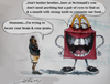 Cartoon: McDonald-s New Mascot (small) by ylli haruni tagged mcdonald,mascot,fast,food,fat