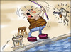 Cartoon: fisherman (small) by hakanipek tagged fishing