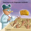 Cartoon: Freiscghwebender holländischer (small) by neufred tagged experimente,tierversuche,mäuse,käse,fliegender,holländer,wissenschaftler