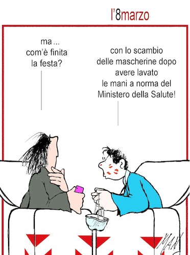 Cartoon: 8 marzo (medium) by Enzo Maneglia Man tagged vignette,umorismo,grafico,cassonettari,di,man,8marzo,fighillearte,piccolomuseo,fighielle,it
