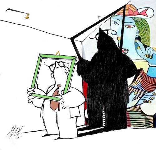Cartoon: A FighilleArte (medium) by Enzo Maneglia Man tagged vignetta,grafica,umoristica,illustrazione,di,maneglia,catalighi,fighillearte,concorsi,pittura