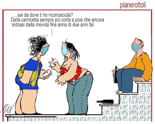 Cartoon: al tempo del covid (medium) by Enzo Maneglia Man tagged vignetta,umorismo,grafico,fighollearte,piccolomuseo,fighille,maneglia,man