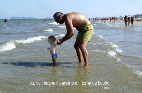 Cartoon: battesimo del mare (medium) by Enzo Maneglia Man tagged spiragli,di,luce,foto,man,manegia