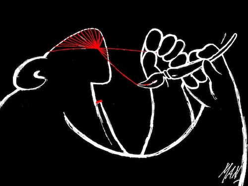 Cartoon: cervello a ruota libera (medium) by Enzo Maneglia Man tagged storie,racconti,by,franco,ruinetti,per,fighillearte,piccolomuseo,fighille,ita,illustrazioni,man,enzo,maneglia