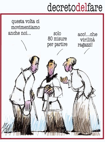Cartoon: decreto del fare (medium) by Enzo Maneglia Man tagged deceto,del,fare,maneglia,man,fighillearte