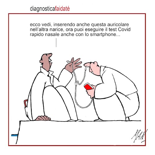 Cartoon: diagnostica faidate (medium) by Enzo Maneglia Man tagged vignette,umorismo,spilli,fighillearte,piccolomuseo