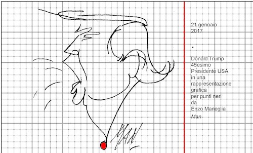 Cartoon: Donald Trump (medium) by Enzo Maneglia Man tagged caricature,donald,tramp,45esimo,presidente,usa,enzo,maneglia,man