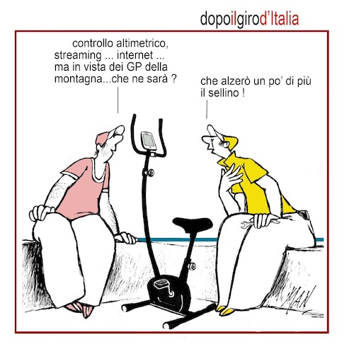 Cartoon: dopo il Giro d Italia (medium) by Enzo Maneglia Man tagged vignette,spilli,grafica,umoristica,fighillearte,piccolo,museo,fighille,ita