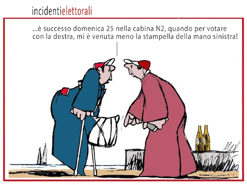 Cartoon: elezioni politiche italiane2022 (medium) by Enzo Maneglia Man tagged vignette,satira,politica,quelli,del,muretto