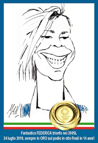 Cartoon: Federia Pellegrini (medium) by Enzo Maneglia Man tagged caricatura,federica,pellegrini,oro,200sl,grafica,di,enzo,maneglia,man