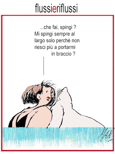 Cartoon: flussi e riflussi (medium) by Enzo Maneglia Man tagged vignetta,umorismo,grafico,spilli,man,maneglia,fighillearte