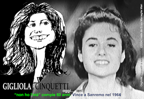 Cartoon: Gigliola Cinquetti (medium) by Enzo Maneglia Man tagged caricature,ritratti,cantanti,italiani,festival,sanremo