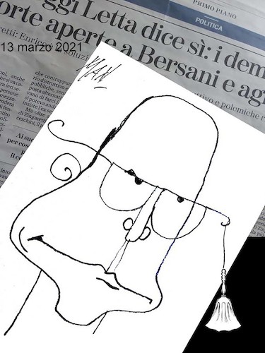 Cartoon: il ritorno di Enrico Letta (medium) by Enzo Maneglia Man tagged caricatura,enrico,letta,politico,pd,di,enzo,maneglia,man