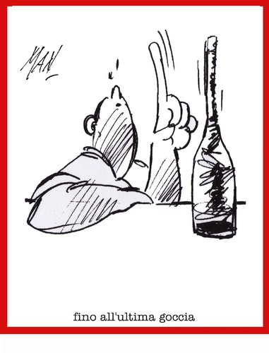 Cartoon: in vino veritas (medium) by Enzo Maneglia Man tagged antica,passione,vino