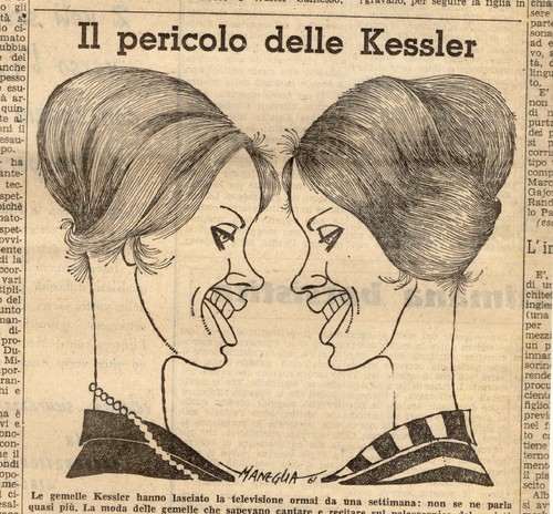 Cartoon: Le Kessler -1961 (medium) by Enzo Maneglia Man tagged kessler,gemelle