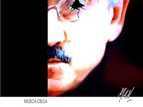 Cartoon: mosca cieca (medium) by Enzo Maneglia Man tagged foto,fotografia,espressionistica,surrealista,man,enzo,maneglia,fighillearte