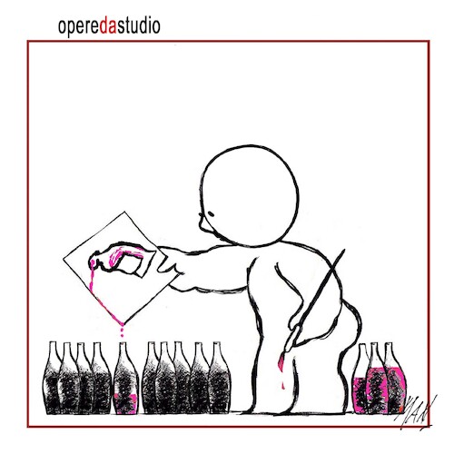 Cartoon: opere da studio (medium) by Enzo Maneglia Man tagged vignette,umorismo,grafico,arte,pittura,fighillearte,piccolomuseo,fighille,ita