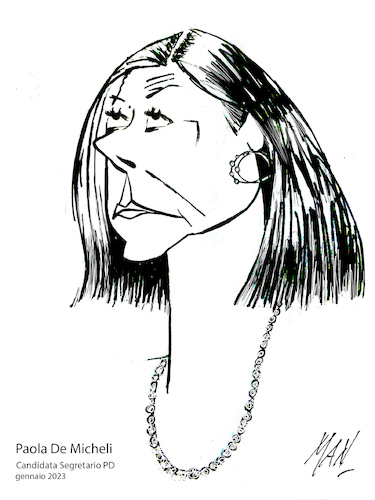 Cartoon: Paola De Micheli (medium) by Enzo Maneglia Man tagged caricatura,personaggi,politici,ritratti