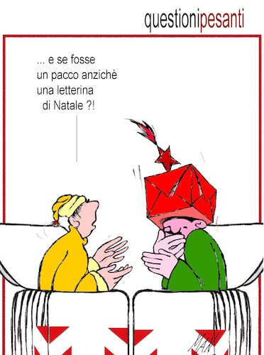 Cartoon: Questioni pesanti (medium) by Enzo Maneglia Man tagged vignette,umorismo,grafico,satira,spilli,cassonettari,fighillearte,man,maneglia