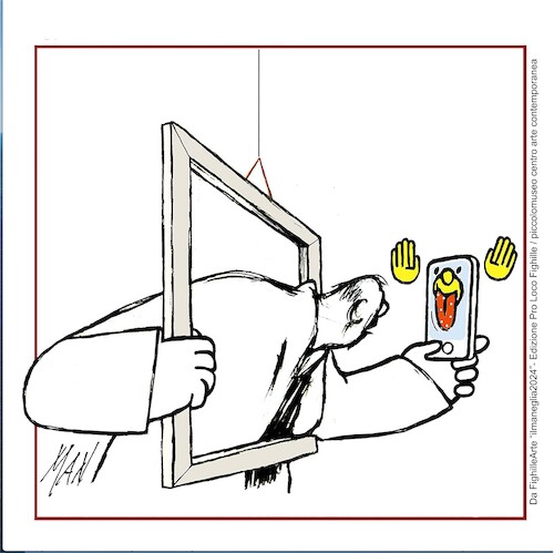 Cartoon: Selfie (medium) by Enzo Maneglia Man tagged vignette,umorismo,grafico,fighillearte,piccolomuseo,di,fighille,ita