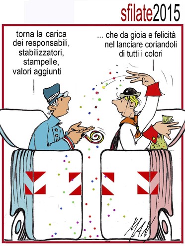 Cartoon: sfilate 2015 (medium) by Enzo Maneglia Man tagged cassonettari,man,maneglia,fighillearte,febbraio,2015
