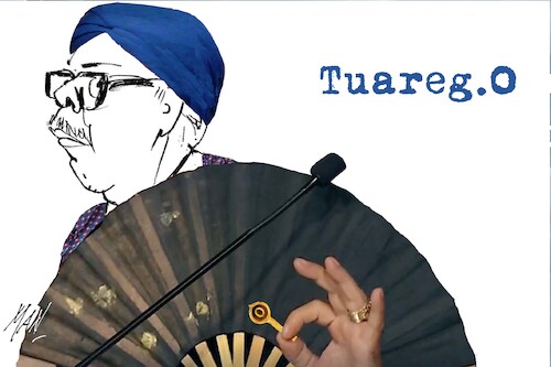 Cartoon: Tuareg punto zero (medium) by Enzo Maneglia Man tagged caricature,mariotto,personaggi,tv