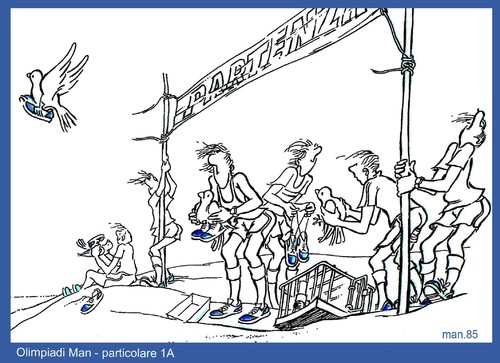 Cartoon: partenze Rio 2016 (medium) by Enzo Maneglia Man tagged partenza,2016,olimpiadi,vignette