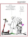 Cartoon: app generation (small) by Enzo Maneglia Man tagged vignette,umorismo,grafico,problemi,micromobilita,monopattini,elettrici,noleggio