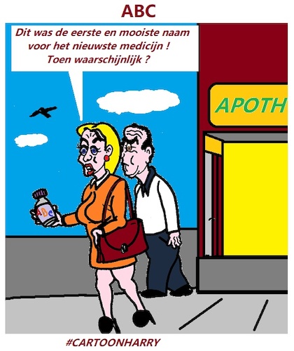 Cartoon: ABC (medium) by cartoonharry tagged medicijn,drogisterij,abc,cartoonharry