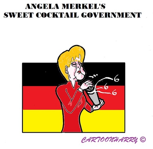 Cartoon: Angela Merkels (medium) by cartoonharry tagged germany,government,merkel,women,cocktail