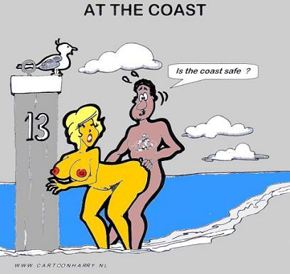 Cartoon: At the Coast (medium) by cartoonharry tagged naked,coast