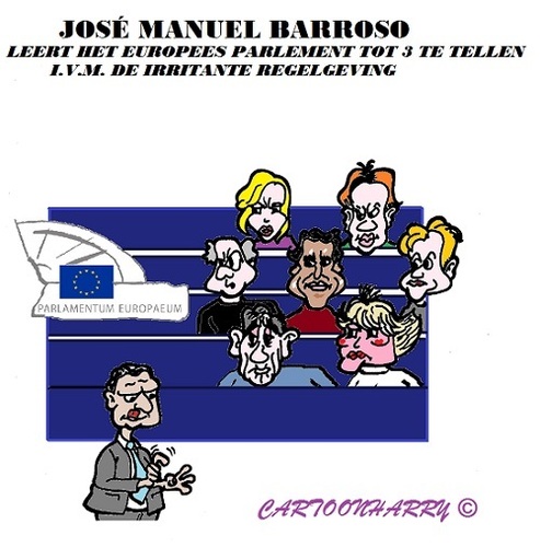 Cartoon: Barroso (medium) by cartoonharry tagged barroso,rekenles,europa,ep,parlement